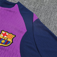 25/26 FC Barcelona Half Zip Training Purple/Blue Kids Size Tracksuit - Premium Quality Kits at Football Monarch