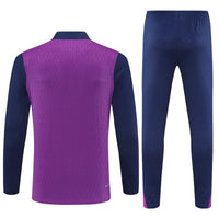 25/26 FC Barcelona Half Zip Training Purple/Blue Tracksuit - Premium Quality Kits at Football Monarch