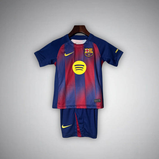 25/26 FC Barcelona Home Kids Size Kit - Premium Quality Kits at Football Monarch