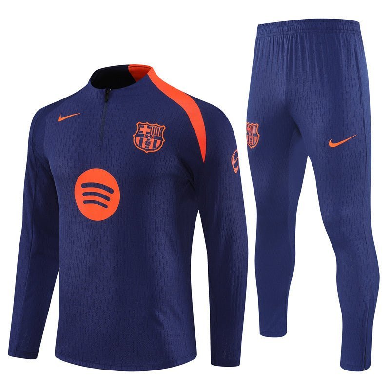 25/26 FC Barcelona Training Blue/Orange Kids Size Tracksuit - Premium Quality Kits at Football Monarch
