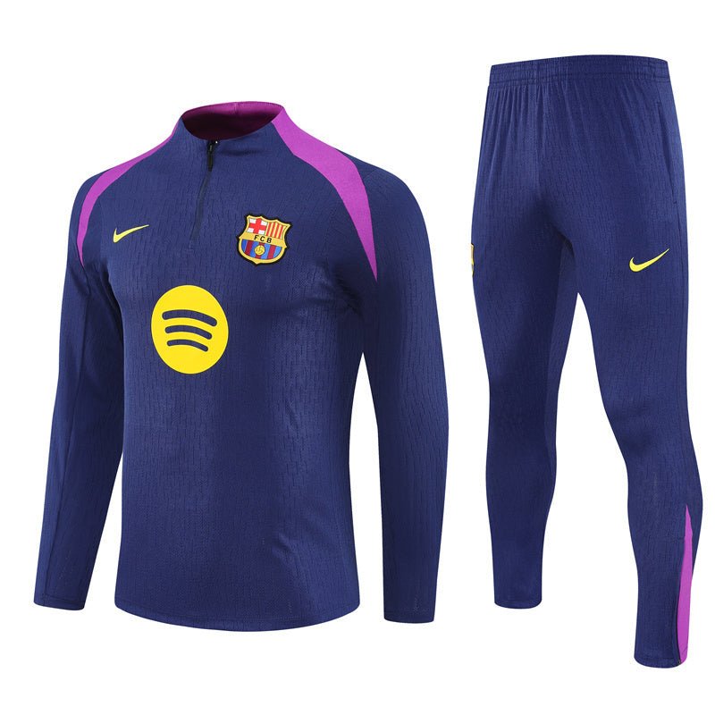 25/26 FC Barcelona Training Blue/Purple Kids Size Tracksuit - Premium Quality Kits at Football Monarch