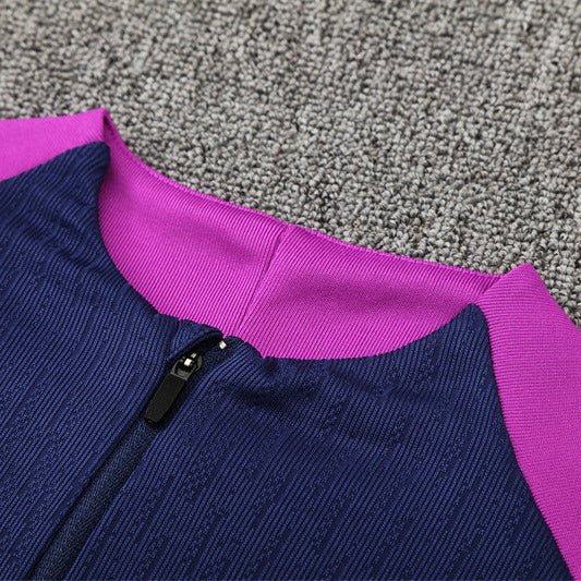 25/26 FC Barcelona Training Blue/Purple Kids Size Tracksuit - Premium Quality Kits at Football Monarch