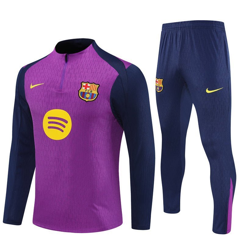 25/26 FC Barcelona Training Purple/Blue Kids Size Tracksuit - Premium Quality Kits at Football Monarch