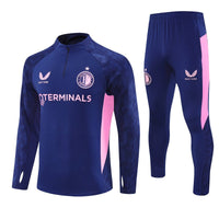 25/26 Feyenoord Training Blue Kids Size Tracksuit - Premium Quality Kits at Football Monarch