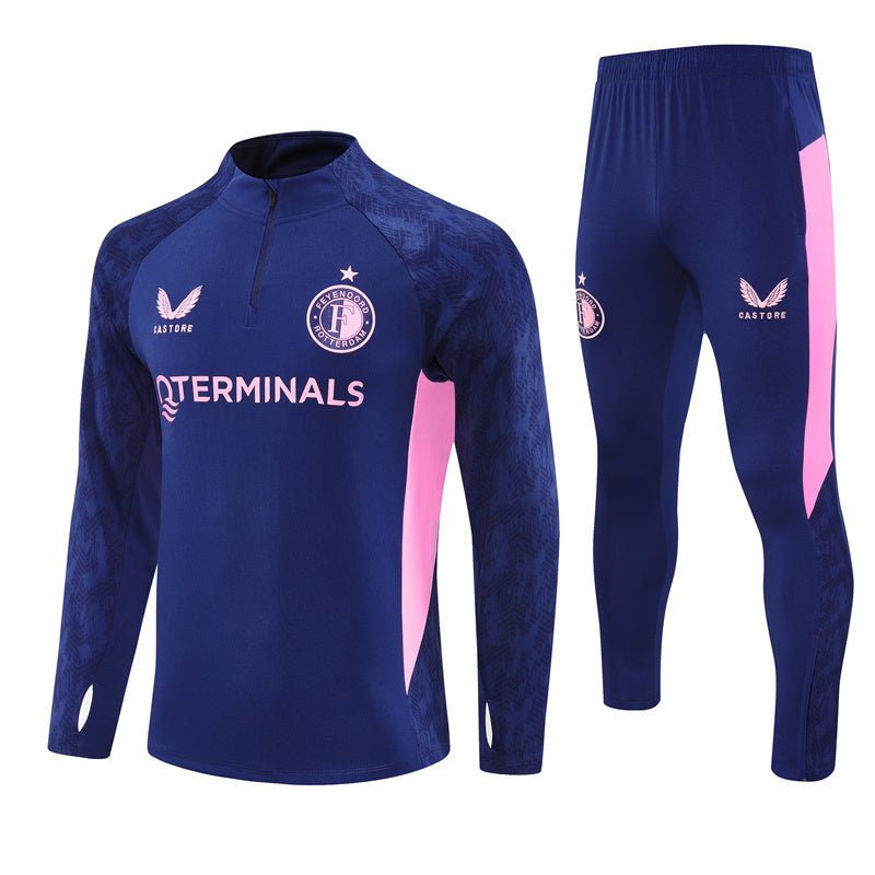 25/26 Feyenoord Training Blue Tracksuit - Premium Quality Kits at Football Monarch
