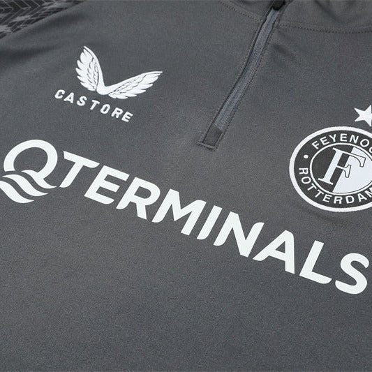 25/26 Feyenoord Training Grey Tracksuit - Premium Quality Kits at Football Monarch