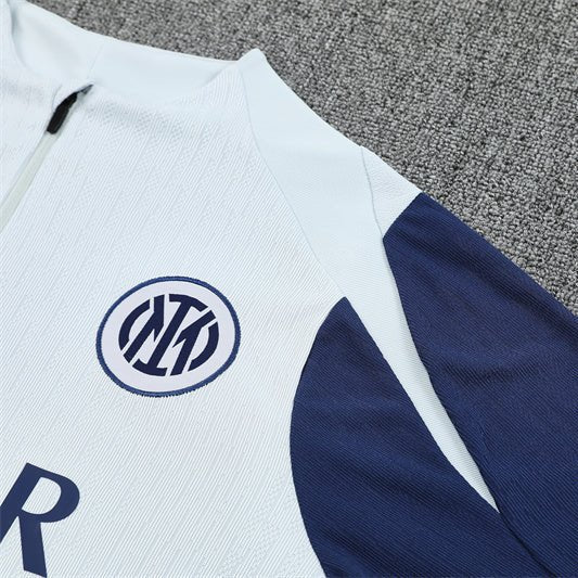 25/26 Inter Milan White Kids Size Tracksuit - Premium Quality Kits at Football Monarch