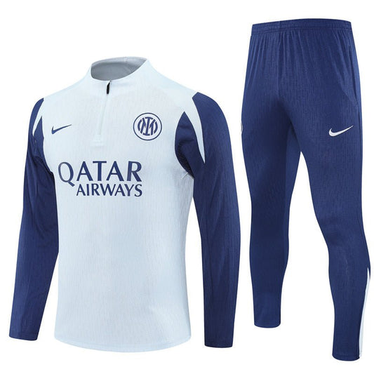 25/26 Inter Milan White Tracksuit - Premium Quality Kits at Football Monarch