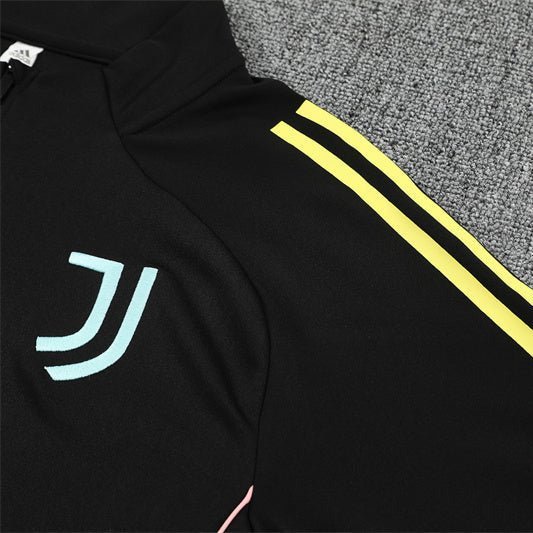 25/26 Juventus Training Black Tracksuit - Premium Quality Kits at Football Monarch