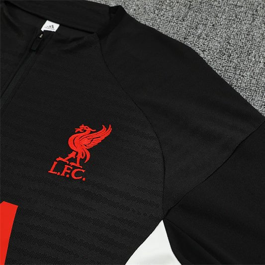 25/26 Liverpool Training Black Tracksuit - Premium Quality Kits at Football Monarch