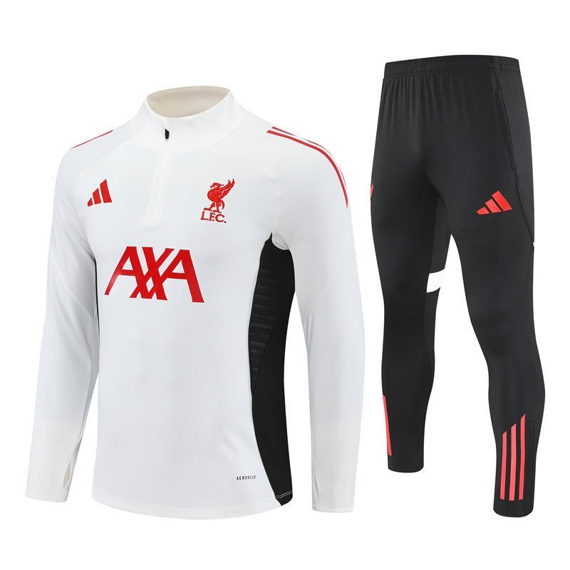 25/26 Liverpool Training White Kids Size Tracksuit - Premium Quality Kits at Football Monarch