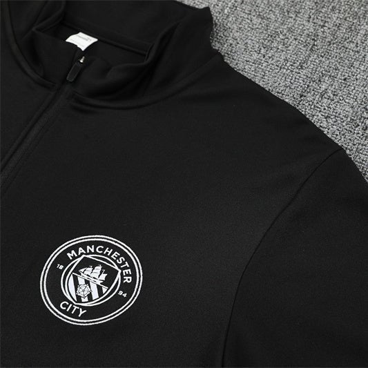 25/26 Manchester City x Asahi Black Kids Size Tracksuit - Premium Quality Kits at Football Monarch