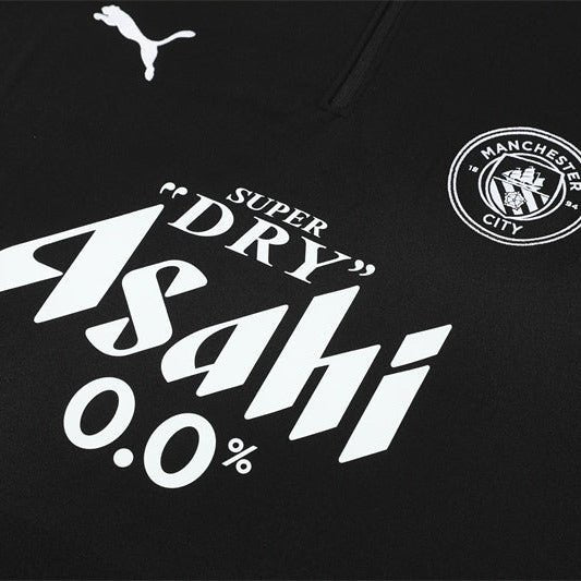 25/26 Manchester City x Asahi Black Tracksuit - Premium Quality Kits at Football Monarch