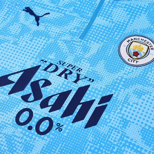 25/26 Manchester City x Asahi Blue Tracksuit - Premium Quality Kits at Football Monarch