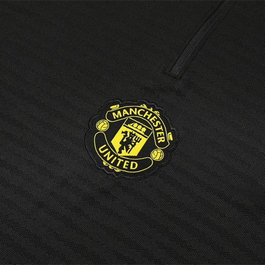 25/26 Manchester United Training Black Tracksuit - Premium Quality Kits at Football Monarch