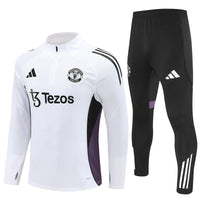 25/26 Manchester United Training White Kids Size Tracksuit - Premium Quality Kits at Football Monarch