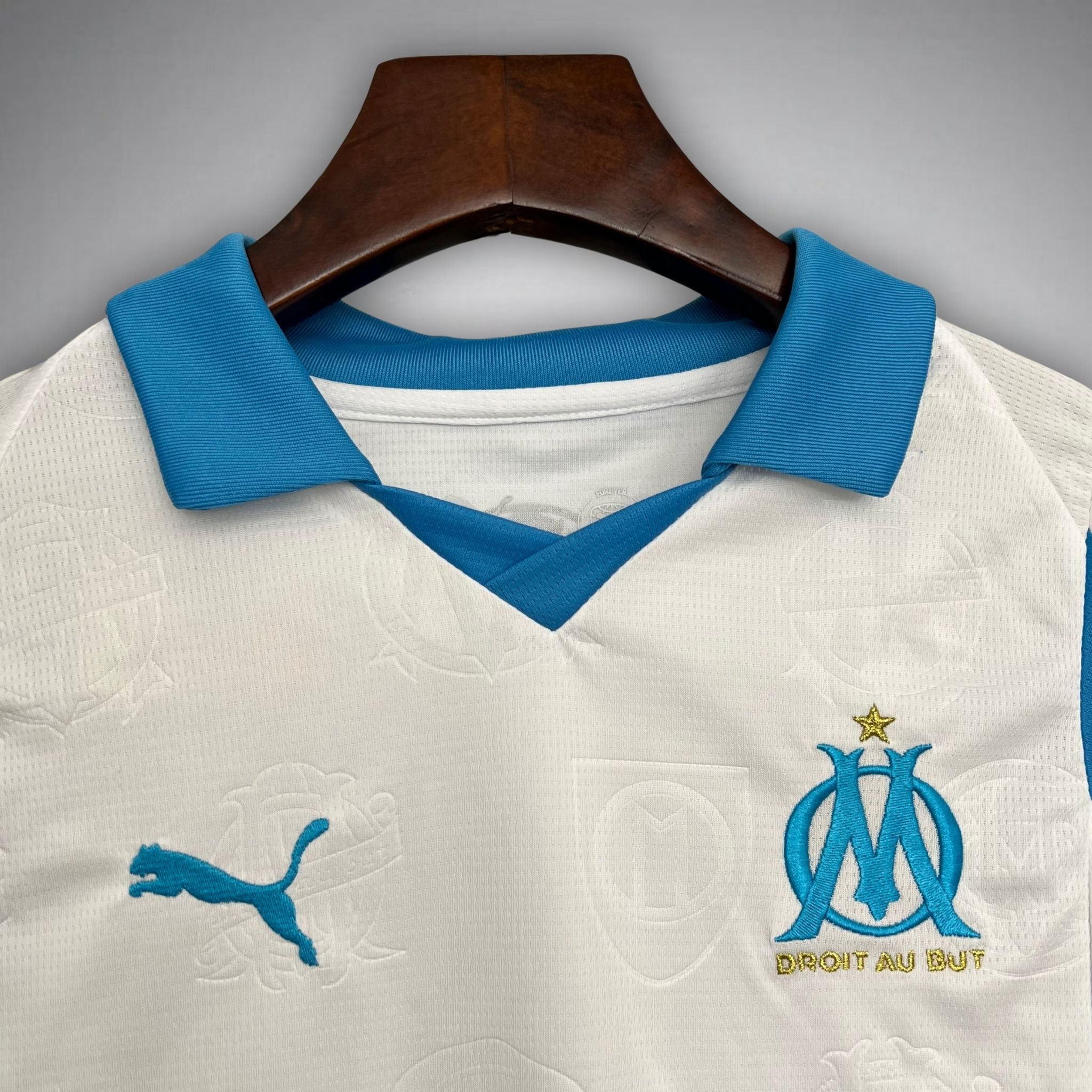 25/26 Marseille Home Kids Size Kit - Premium Quality Kits at Football Monarch