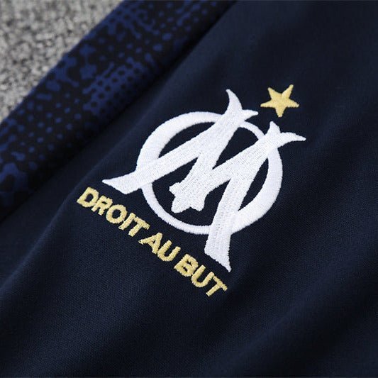25/26 Marseille Training Navy Blue Kids Size Tracksuit - Premium Quality Kits at Football Monarch