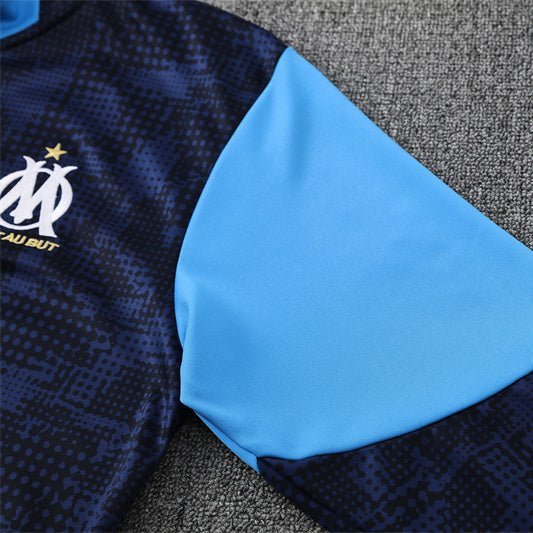25/26 Marseille Training Navy Blue Tracksuit - Premium Quality Kits at Football Monarch