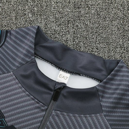 25/26 Napoli Training Black Kids Size Tracksuit - Premium Quality Kits at Football Monarch