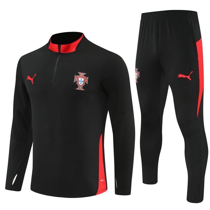 25/26 Portugal Training Black Kids Size Tracksuit - Premium Quality Kits at Football Monarch