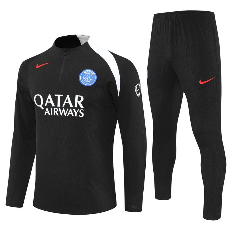 25/26 PSG Training Black Kids Size Tracksuit - Premium Quality Kits at Football Monarch