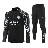 25/26 PSG x Jordan Black Kids Size Tracksuit - Premium Quality Kits at Football Monarch