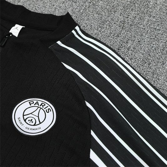 25/26 PSG x Jordan Black Tracksuit - Premium Quality Kits at Football Monarch