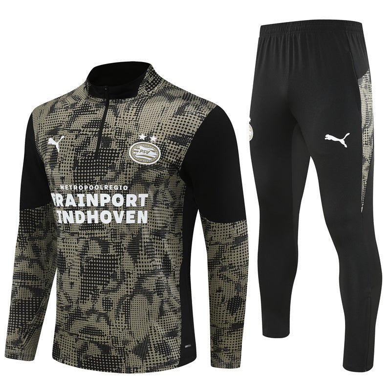 25/26 PSV Training Black Tracksuit - Premium Quality Kits at Football Monarch