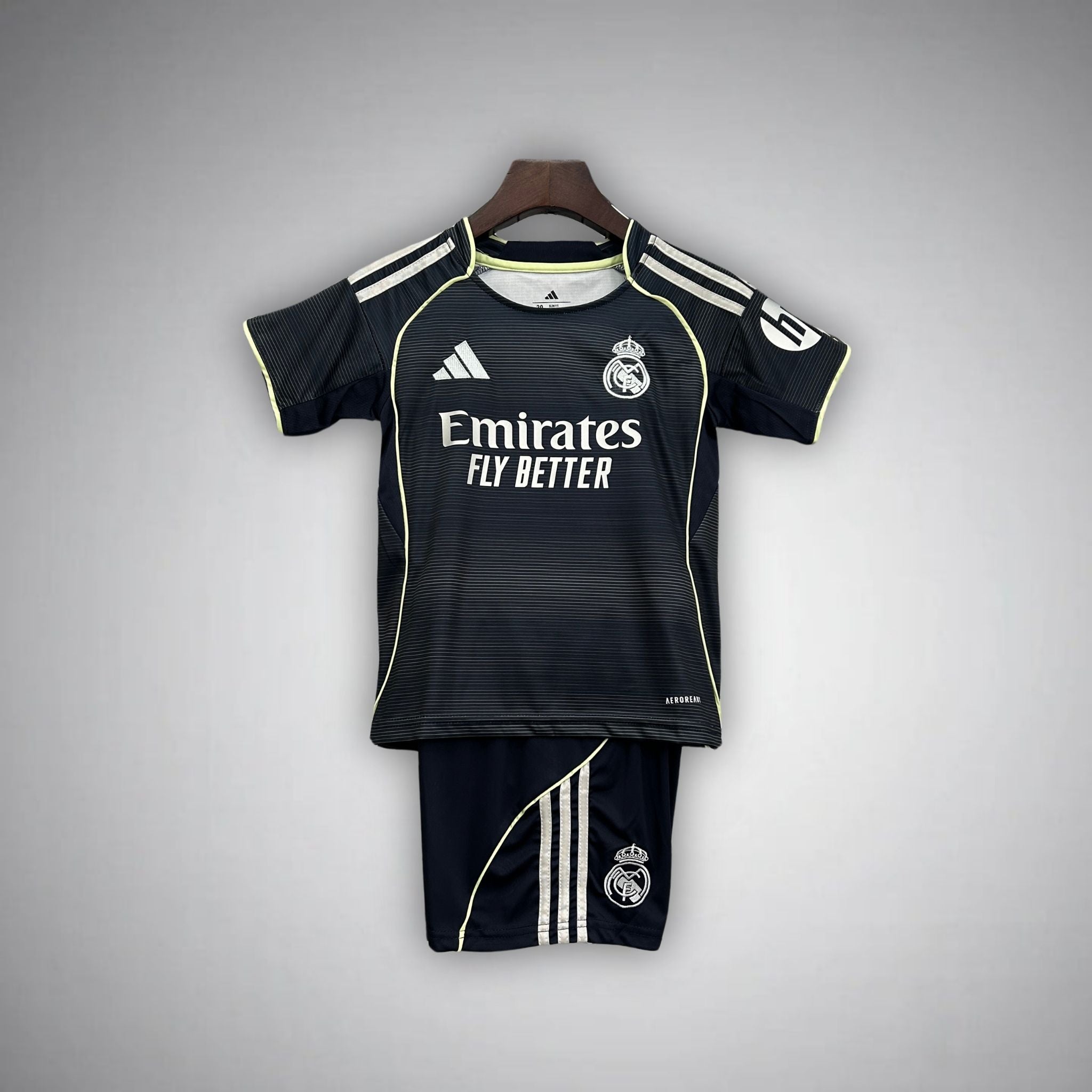 25/26 Real Madrid Away Kids Size Kit - Premium Quality Kits at Football Monarch