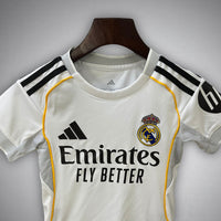 25/26 Real Madrid Home Kids Size Kit - Premium Quality Kits at Football Monarch
