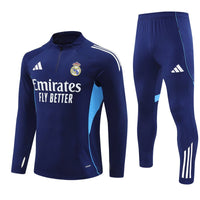 25/26 Real Madrid Training Blue Tracksuit - Premium Quality Kits at Football Monarch