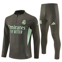 25/26 Real Madrid Training Dark Olive Kids Size Tracksuit - Premium Quality Kits at Football Monarch