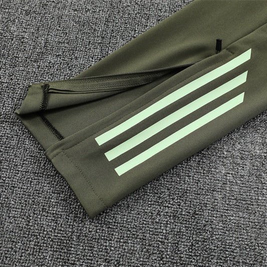 25/26 Real Madrid Training Dark Olive Tracksuit - Premium Quality Kits at Football Monarch