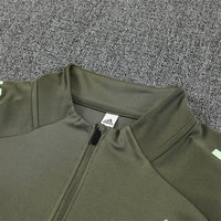 25/26 Real Madrid Training Dark Olive Tracksuit - Premium Quality Kits at Football Monarch