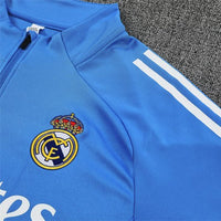 25/26 Real Madrid Training Light Blue Tracksuit - Premium Quality Kits at Football Monarch