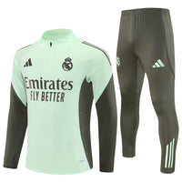 25/26 Real Madrid Training Lime Green Kids Size Tracksuit - Premium Quality Kits at Football Monarch