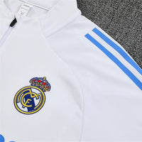 25/26 Real Madrid Training White/Light Blue Tracksuit - Premium Quality Kits at Football Monarch