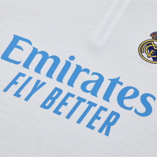 25/26 Real Madrid Training White/Light Blue Tracksuit - Premium Quality Kits at Football Monarch