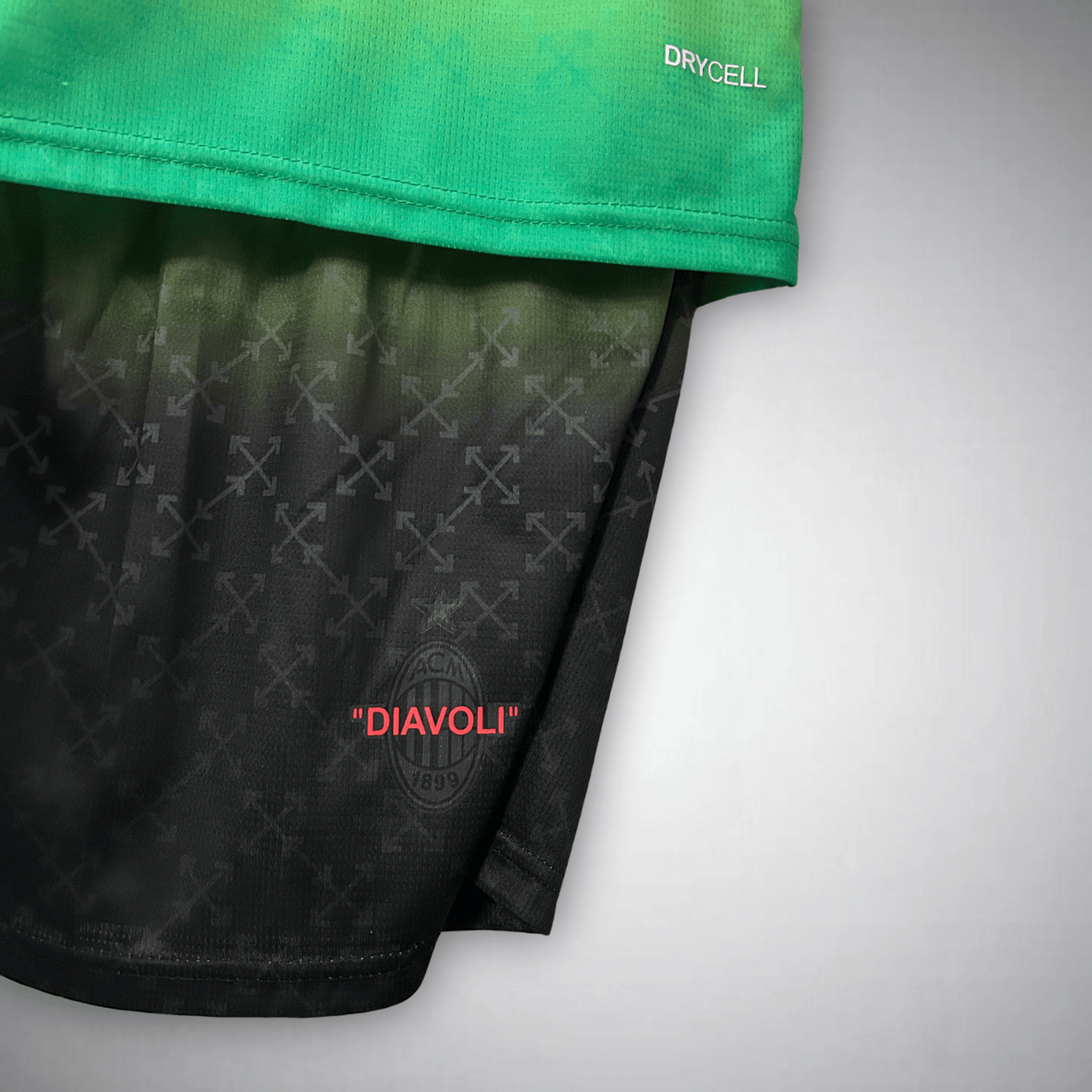 AC Milan x Off - White "Diavoli" Premium Kids Size Kit - Premium Quality Kits at Football Monarch