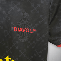 AC Milan x Off - White "Diavoli" Premium Kids Size Kit - Premium Quality Kits at Football Monarch