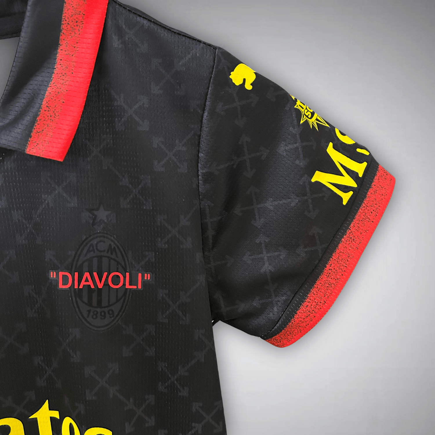 AC Milan x Off - White "Diavoli" Premium Kids Size Kit - Premium Quality Kits at Football Monarch