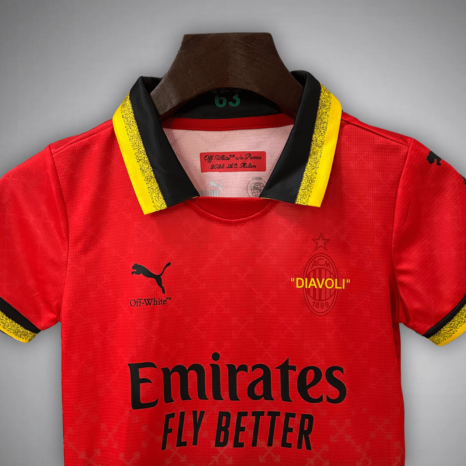 AC Milan x Off - White Premium Kids Size Kit - Premium Quality Kits at Football Monarch