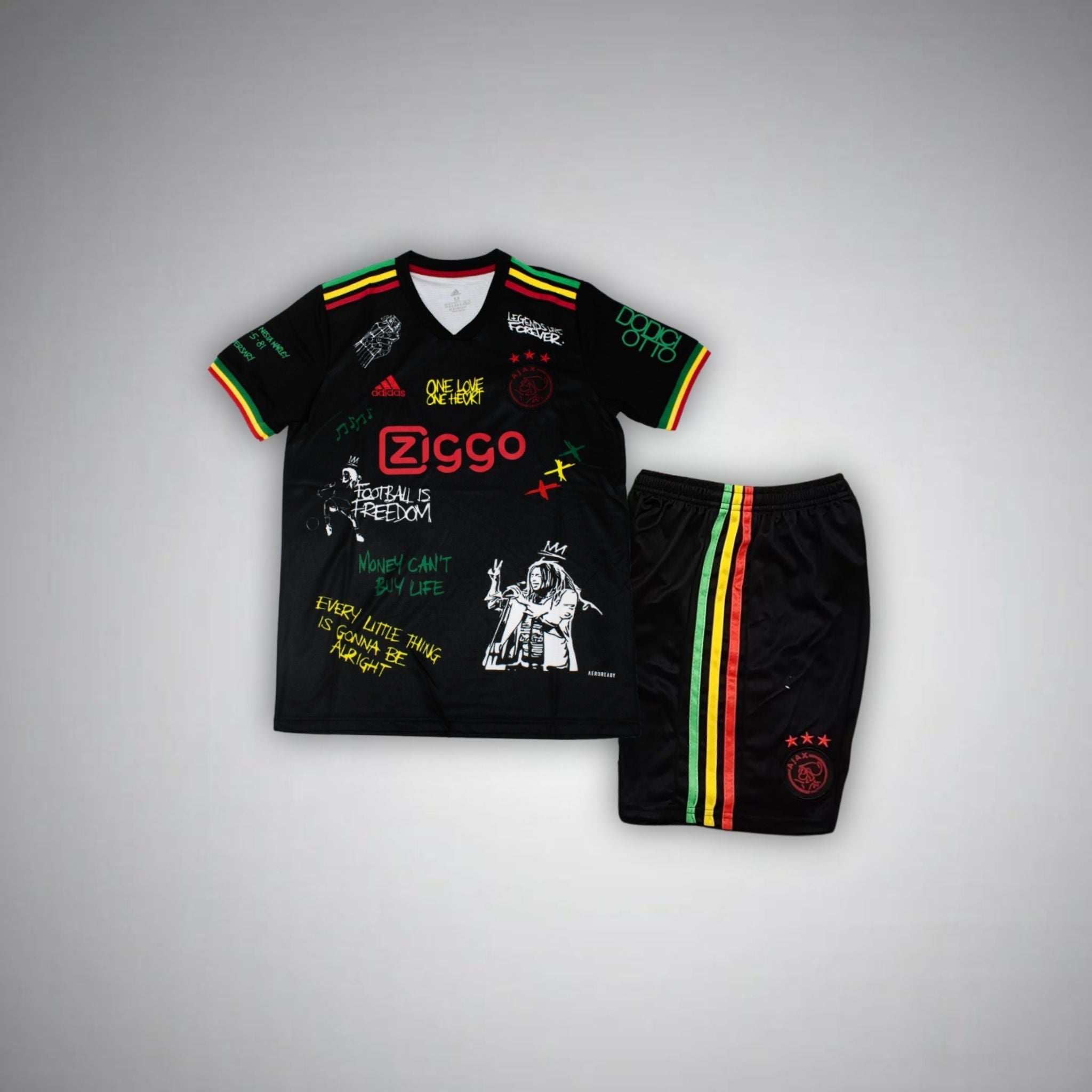 Ajax "Bob Marley" Premium Kids Size Kit - Premium Quality Kits at Football Monarch