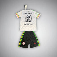 Ajax "Bob Marley" White Premium Kids Size Kit - Premium Quality Kits at Football Monarch