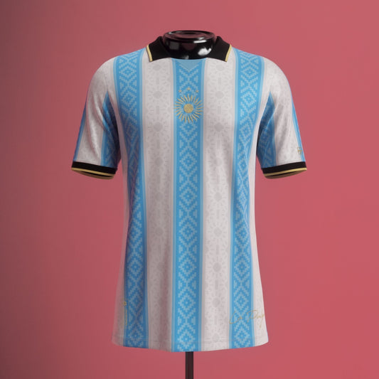 Argentina "La Pulga" Premium White Kit - Premium Quality Kits at Football Monarch