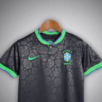 Brazil "Black Leopard" Premium Kids Size Kit - Premium Quality Kits at Football Monarch