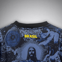 Brazil "Jesus" Premium Blue Kids Size Kit - Premium Quality Kits at Football Monarch