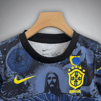 Brazil "Jesus" Premium Blue Kids Size Kit - Premium Quality Kits at Football Monarch
