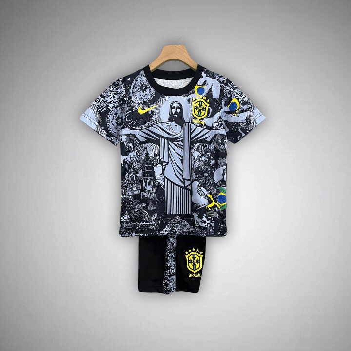 Brazil "Jesus" Premium Kids Size Kit - Premium Quality Kits at Football Monarch